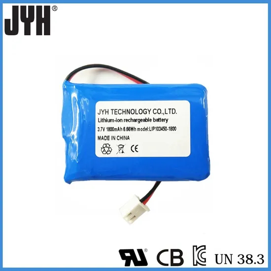 Batteria ai polimeri di litio Li Ion 103450 3,7 V 1800 mAh