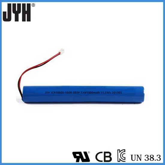 Inr 18540 1500mAh 7.4V แบตเตอรี่ลิเธียมไอออนสำหรับไฟ LED