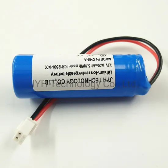 El litio certificado Inr18500-1400 1s1p 3.7V 1400mAh modific&oacute; el paquete de bater&iacute;a Li-ion para requisitos particulares