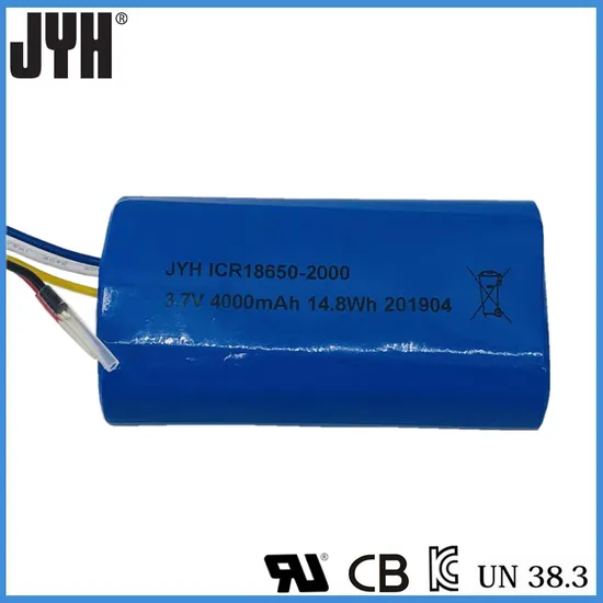 Litio Inr 18650 4000mAh 3.7V 1s2p Li Ion Battery Pack